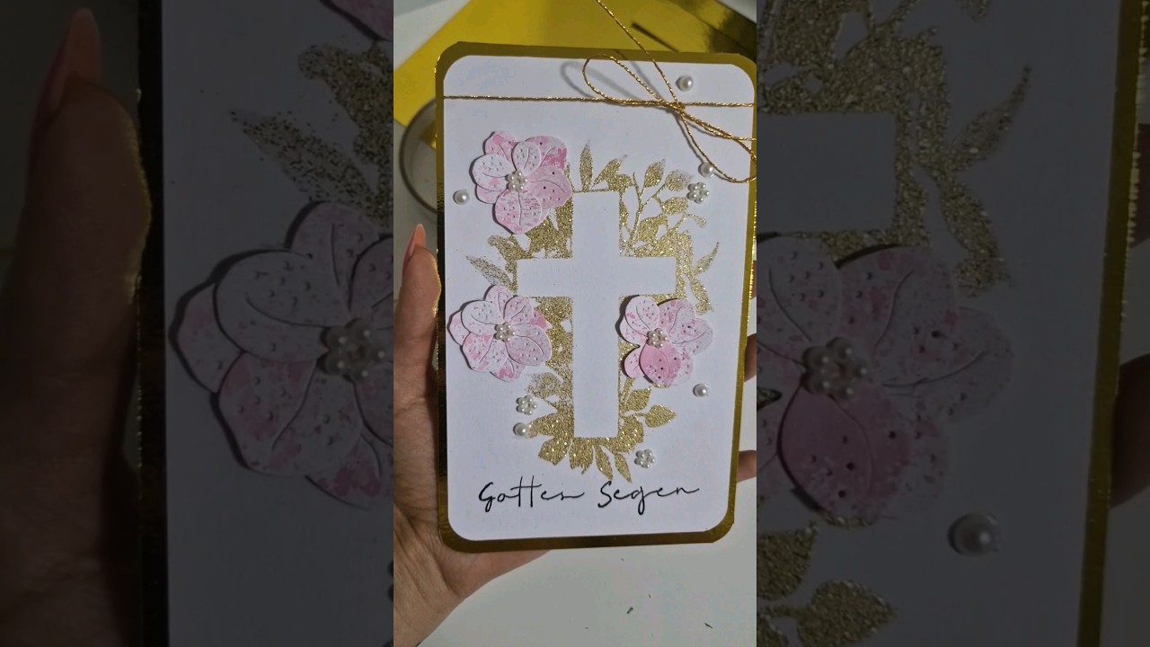 Craft with me! 🥰✨️ Taufkarte I baptism card I invitation 