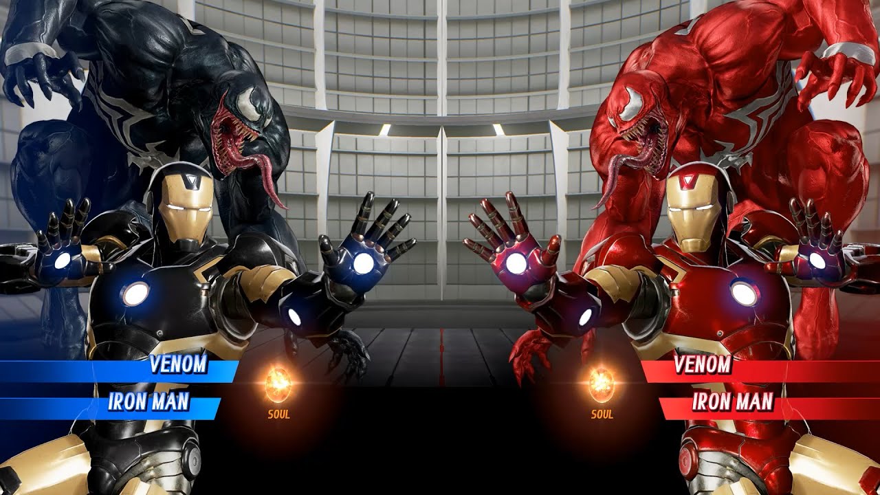 Venom & Grey Iron Man VS Red Venom & Iron Man - Marvel vs Capcom Infinite