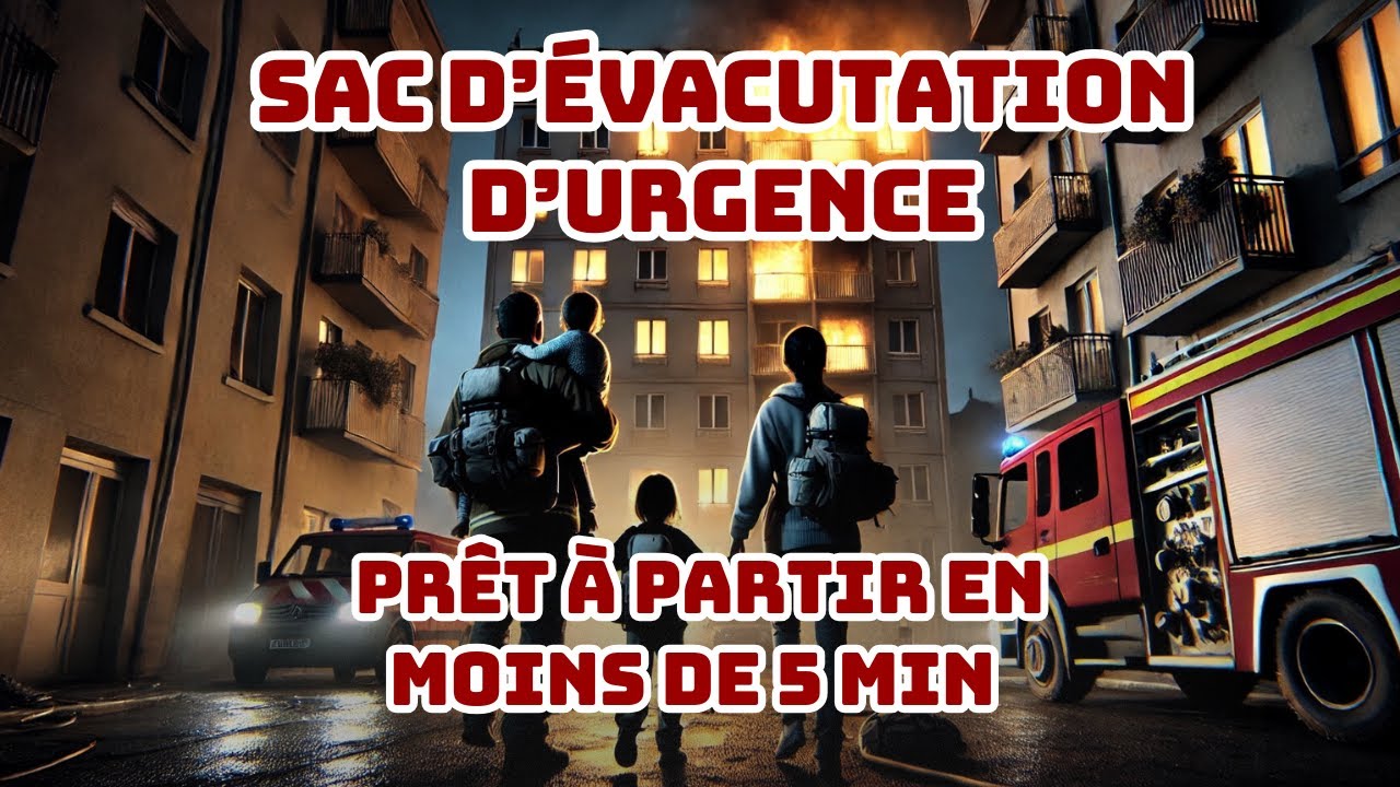 Es-tu prêt à évacuer ton domicile en 5 min ? Ton sac d'évacuation fera toute la différence !