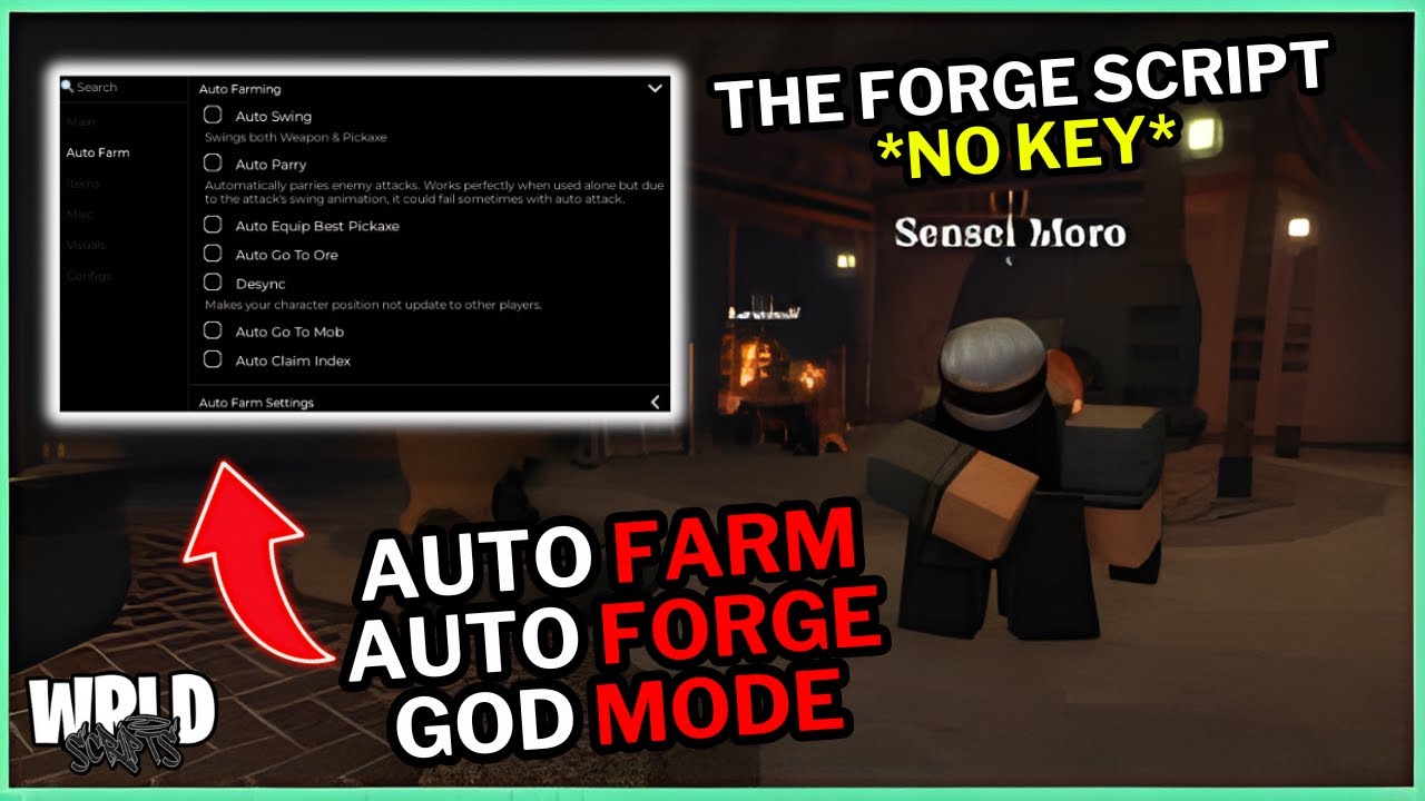 The Forge Script *NO KEY* - Auto Farm, Auto Forge, God Mode, Auto Buy, Auto Sell & More! | Mobile/PC