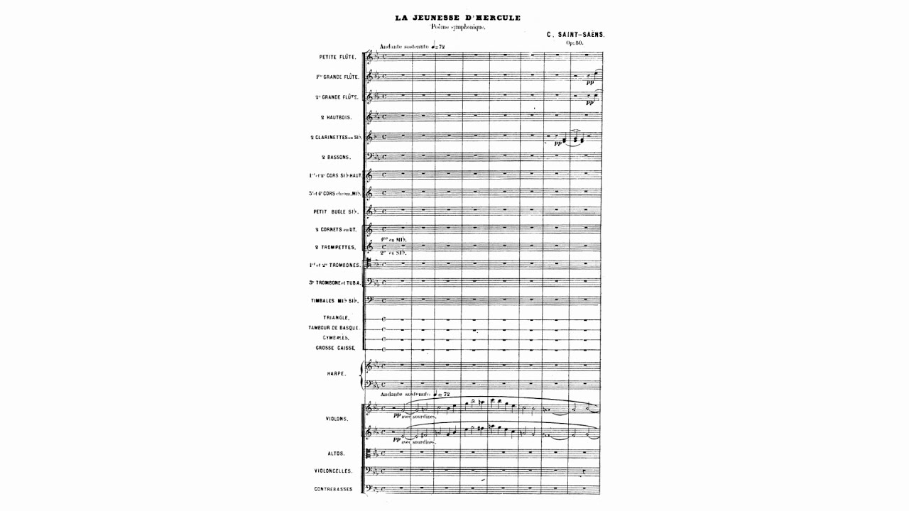 Saint-Saëns: La jeunesse d'Hercule, Op. 50 (with Score)