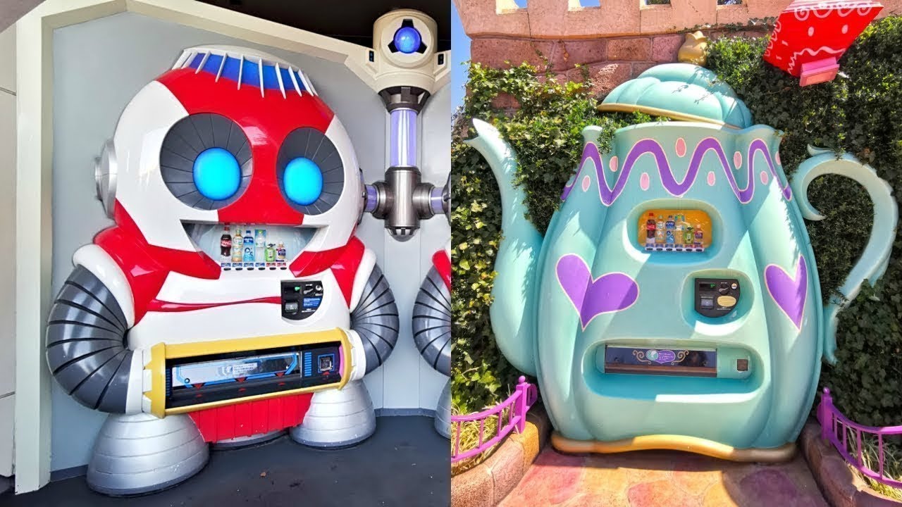 Tokyo Disneyland Tea Pot Shaped & Robot Drinks Vending Machine