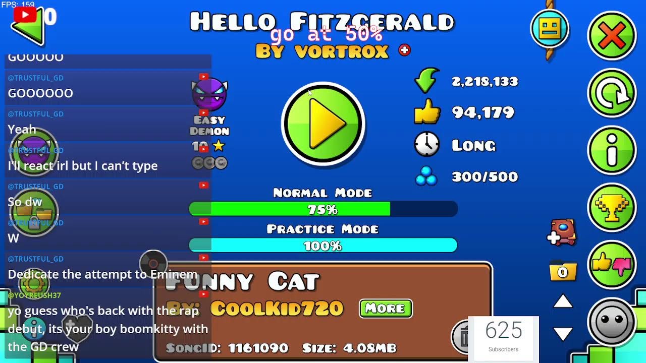 BEATING MY FIRST MEDIUM DEMON. - GD stream