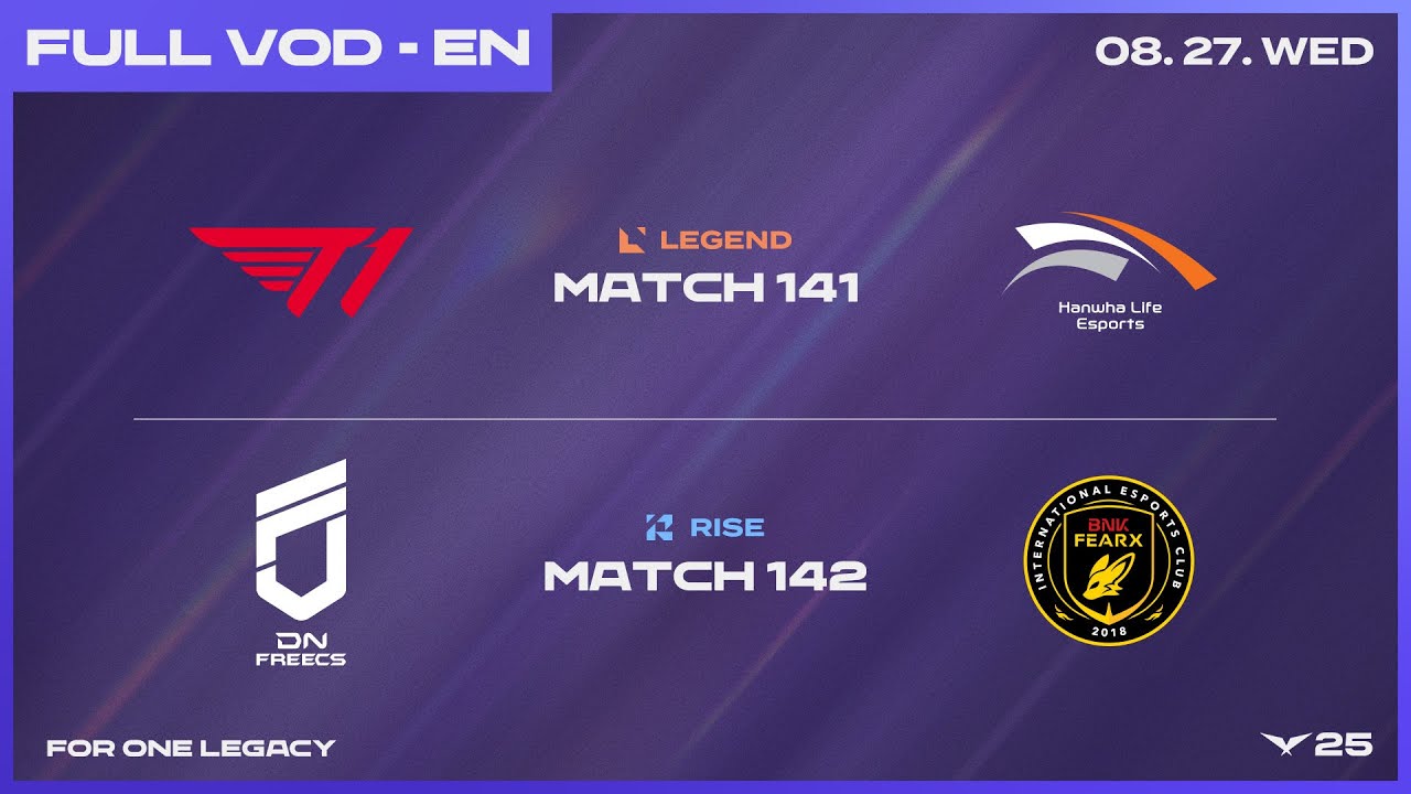 T1 vs HLE - DNF vs BFX | 2025 LCK