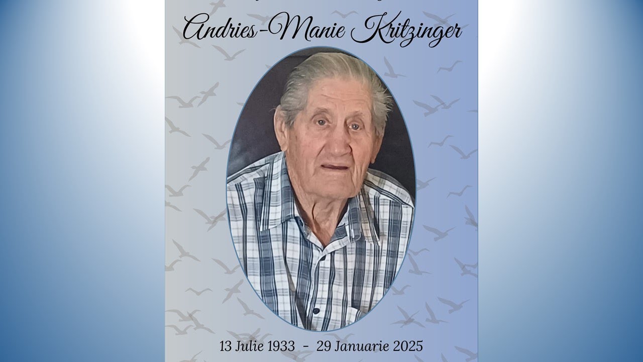Gedenkdiens van Andries-Manie Kritzinger