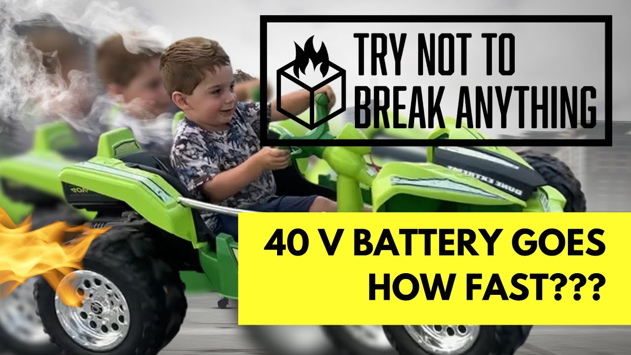 40v Battery in a Powerwheels is absolutely insane!!! (UNCOMFORTBLY FAST!)