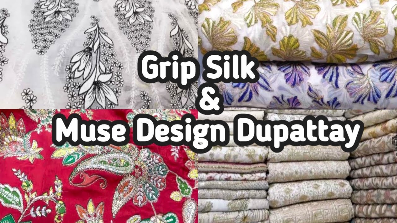 Grip Silk | Muse Design Dupattay | Cheffon Cutdana | Saddar Bazar Peshawar | @Waqas_Vlogs786
