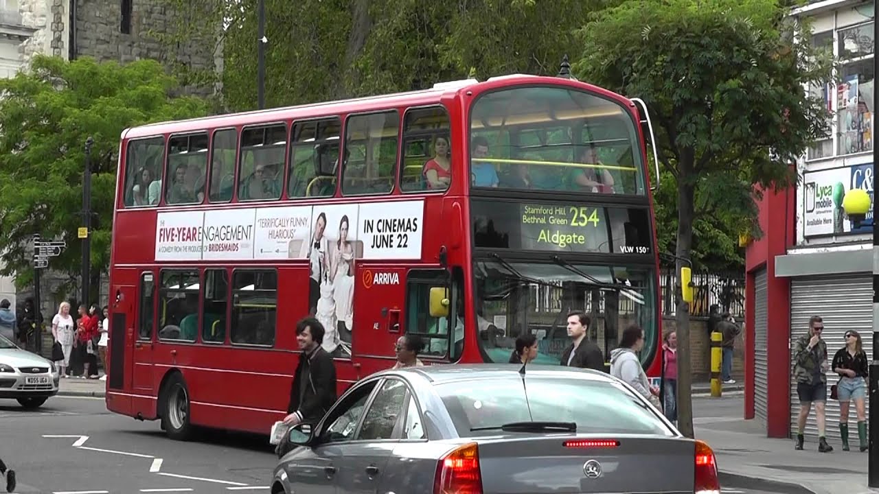 Buses at work in Hackney Central on routes 242 & 254 on 17th June 2012