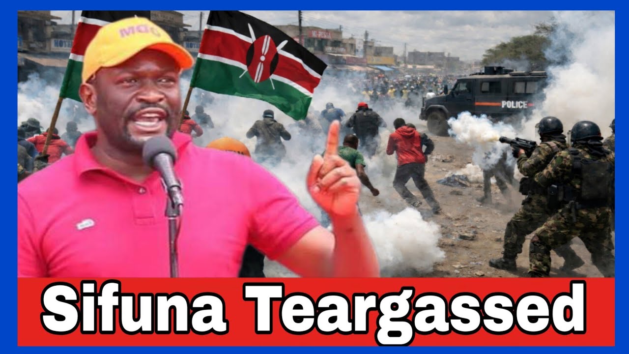 Angry Ruto teargasses SIFUNA kitengela rally as Thousands chanted RUTO MUST GO RUTO WANTAM KAJIADO