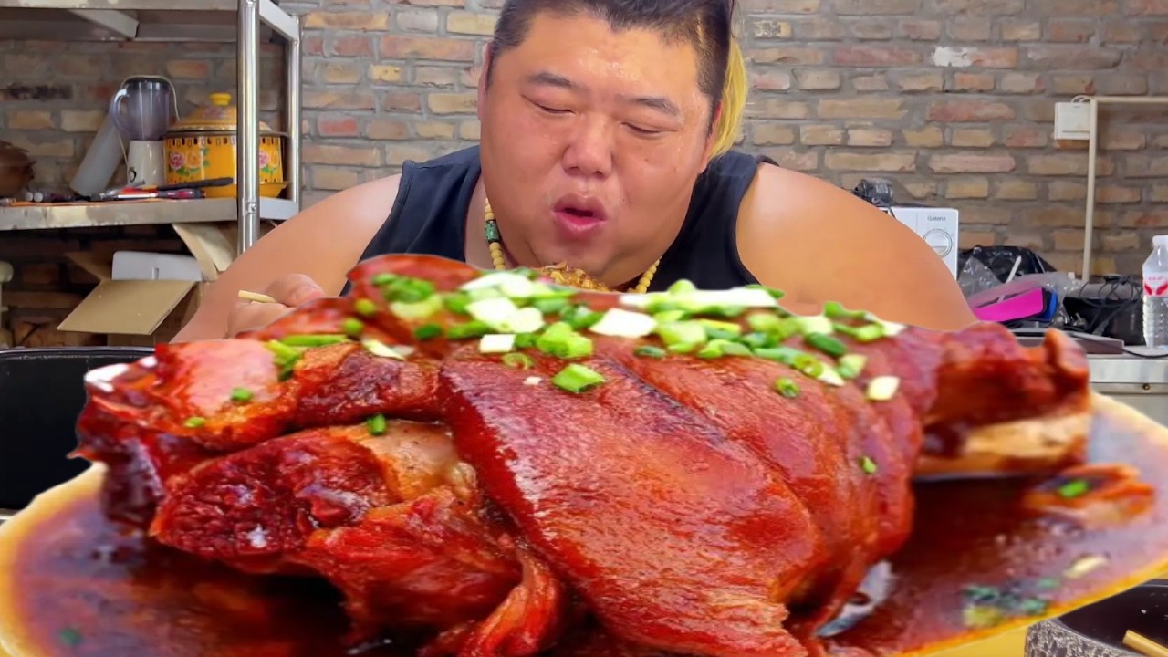 Monkey King is stewing pork hock today; it's fatty but not greasy, and super delicious!