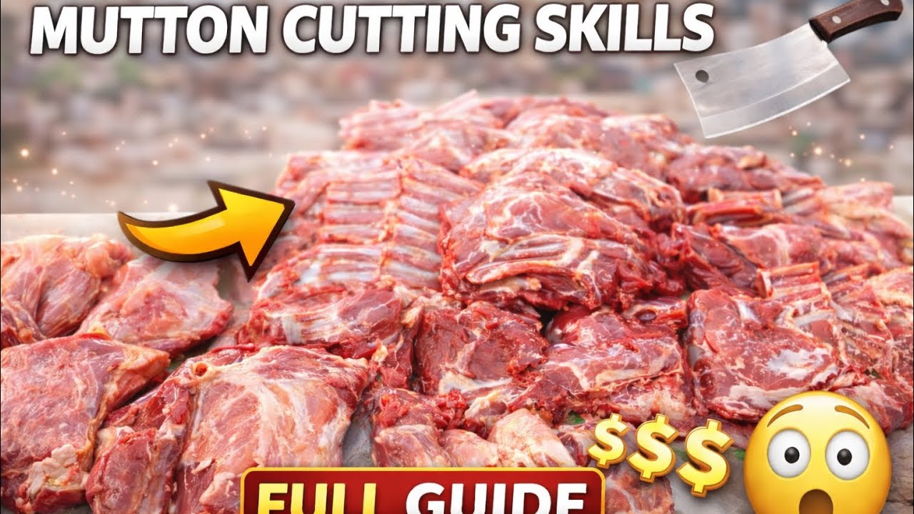 Mutton cutting skills | Professional Butcher best Lamb Meat|