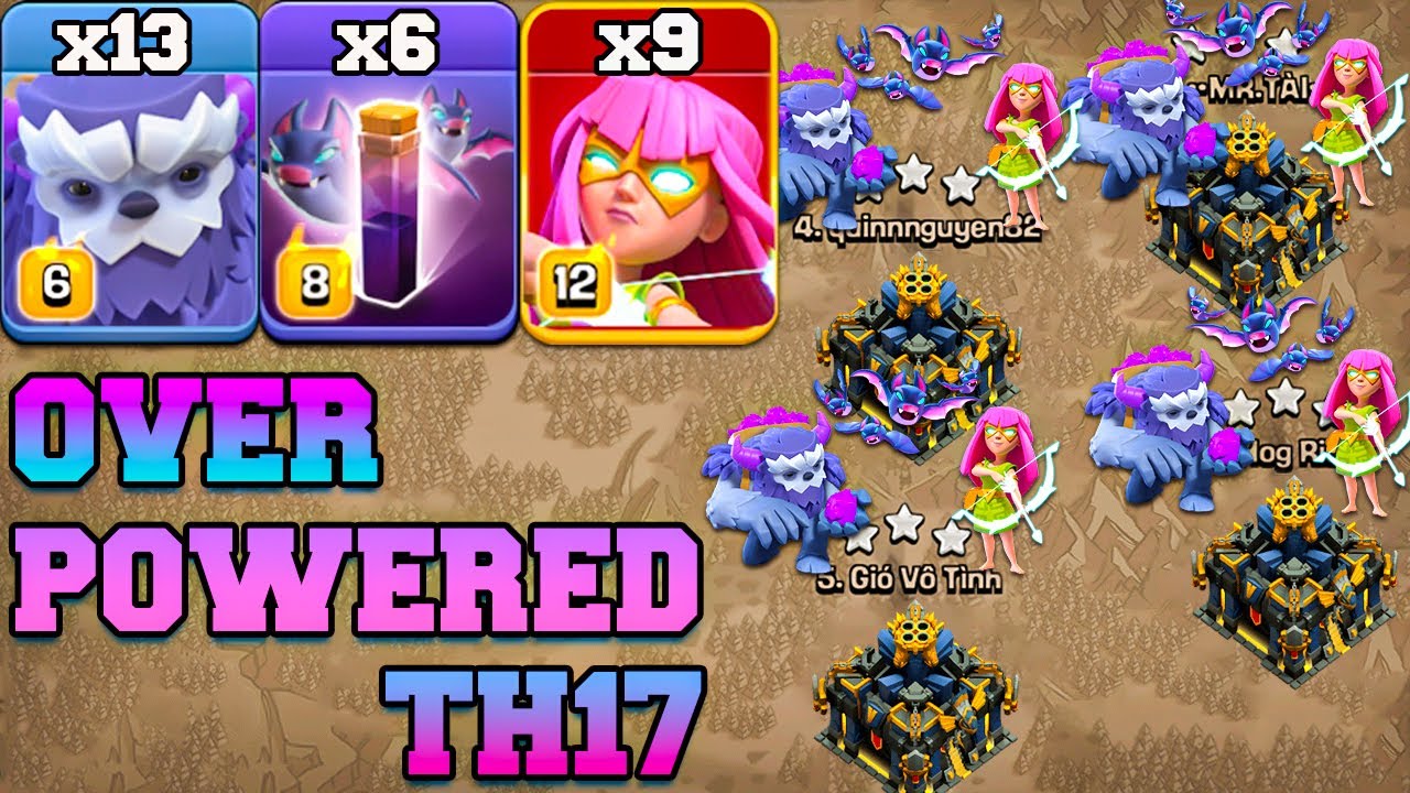 Yeti Super Archer Bat Spell Attack Strategy 2025 !! Best Th17 Attack Strategy 2025 Clash of Clans