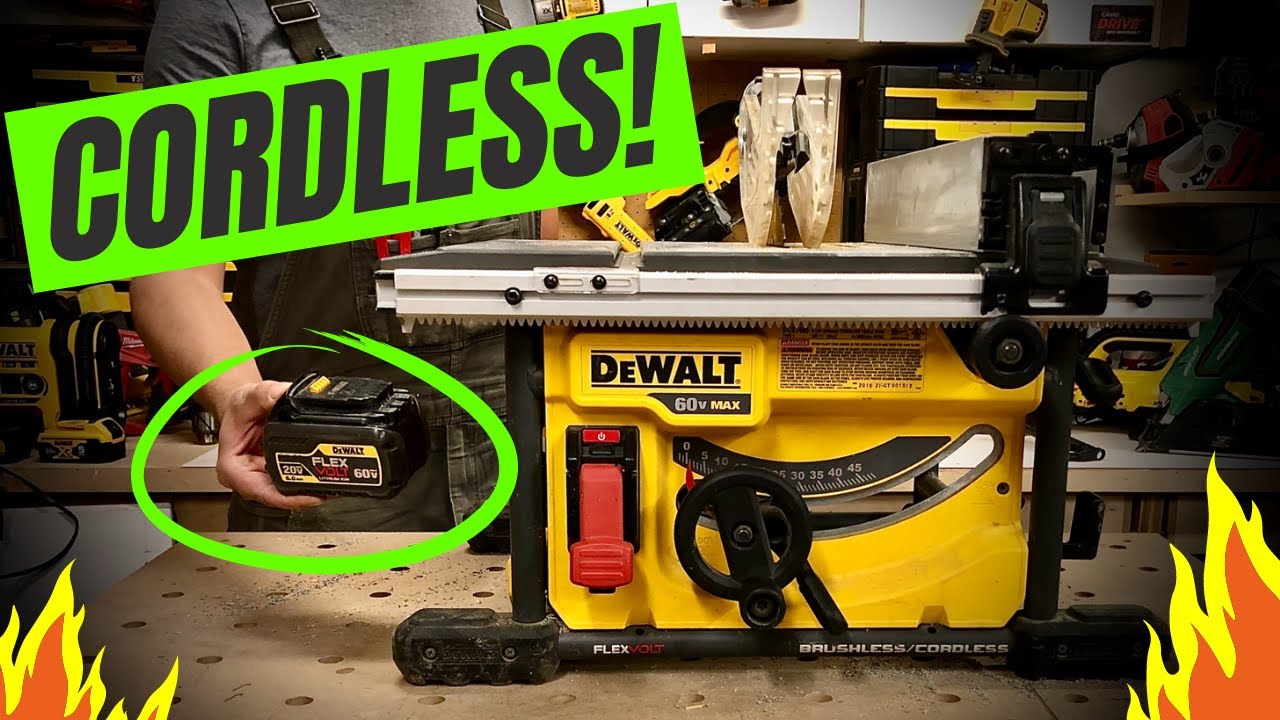 Почему аккумуляторная настольная пила Dewalt 60 В — это НОВИНКА! Обзор и как настроить 8-1/4-дюйм...