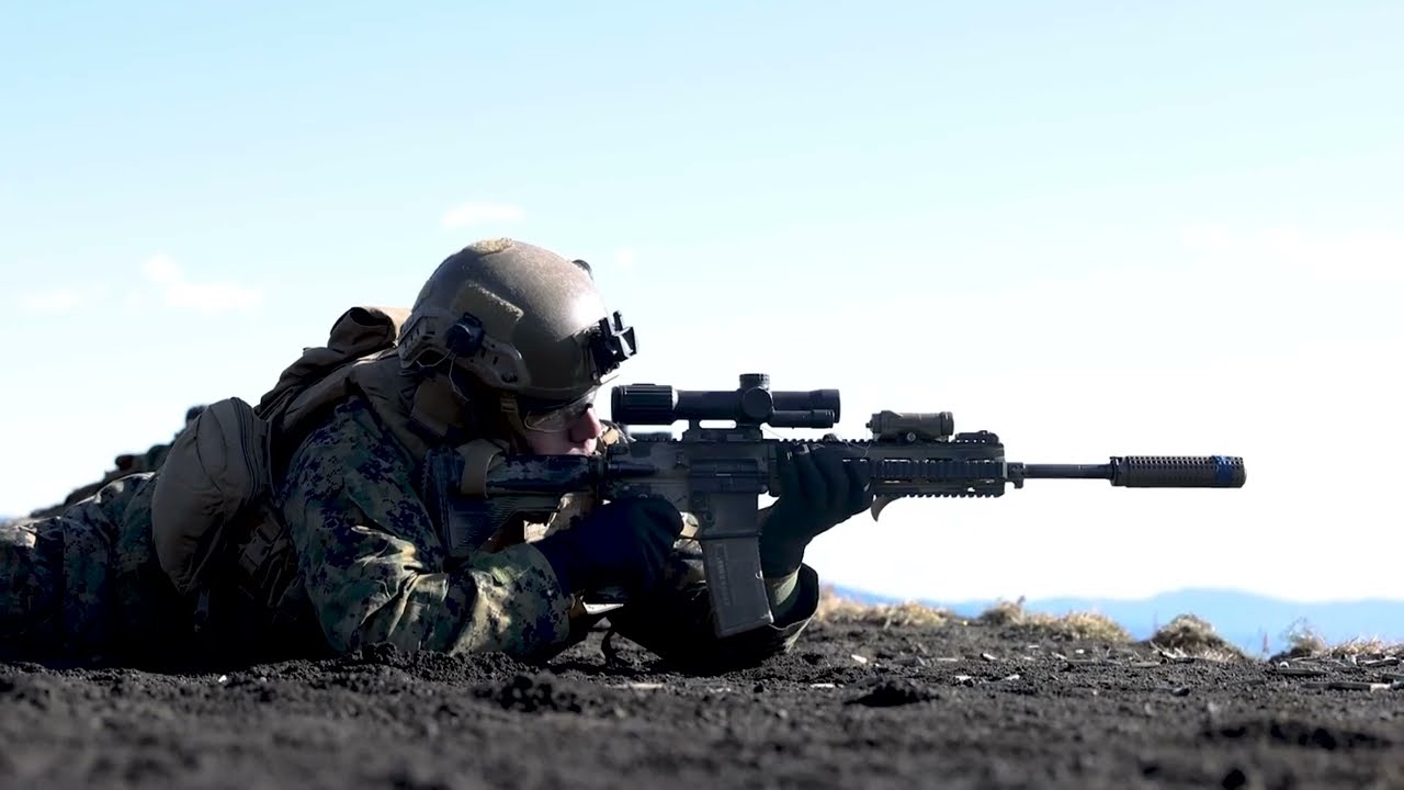 U.S. Marines conduct an 'Unknown Distance Range' at CATC Camp Fuji