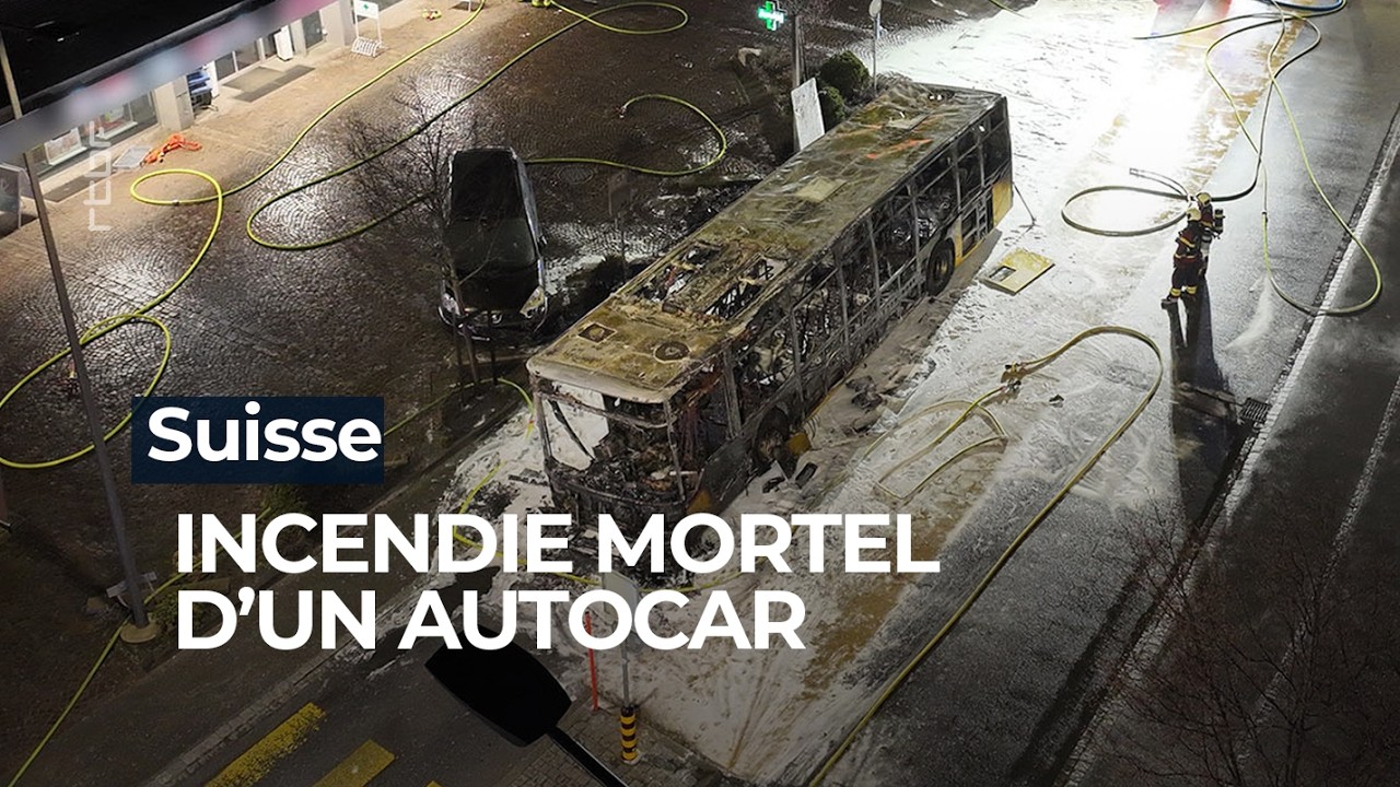 Suisse: incendie mortel d'un autocar - RTBF Info