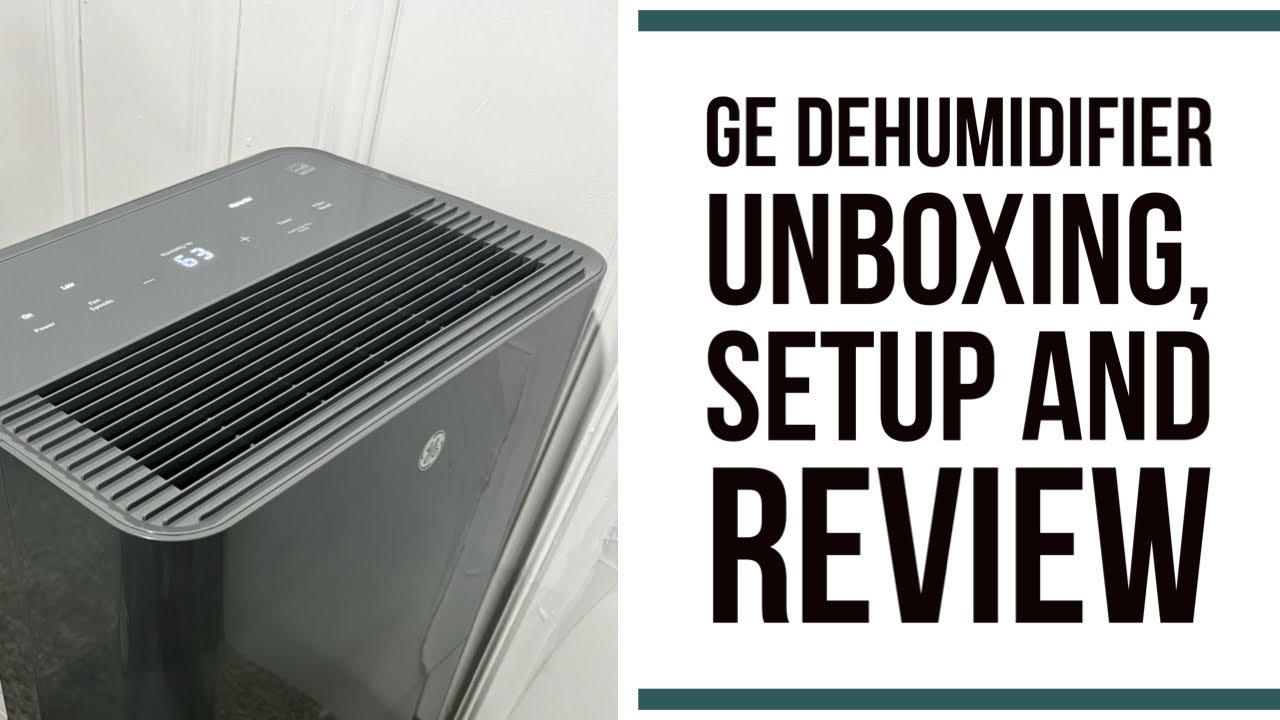 GE dehumidifier with pump - unboxing setup review - remove musty basement smell!