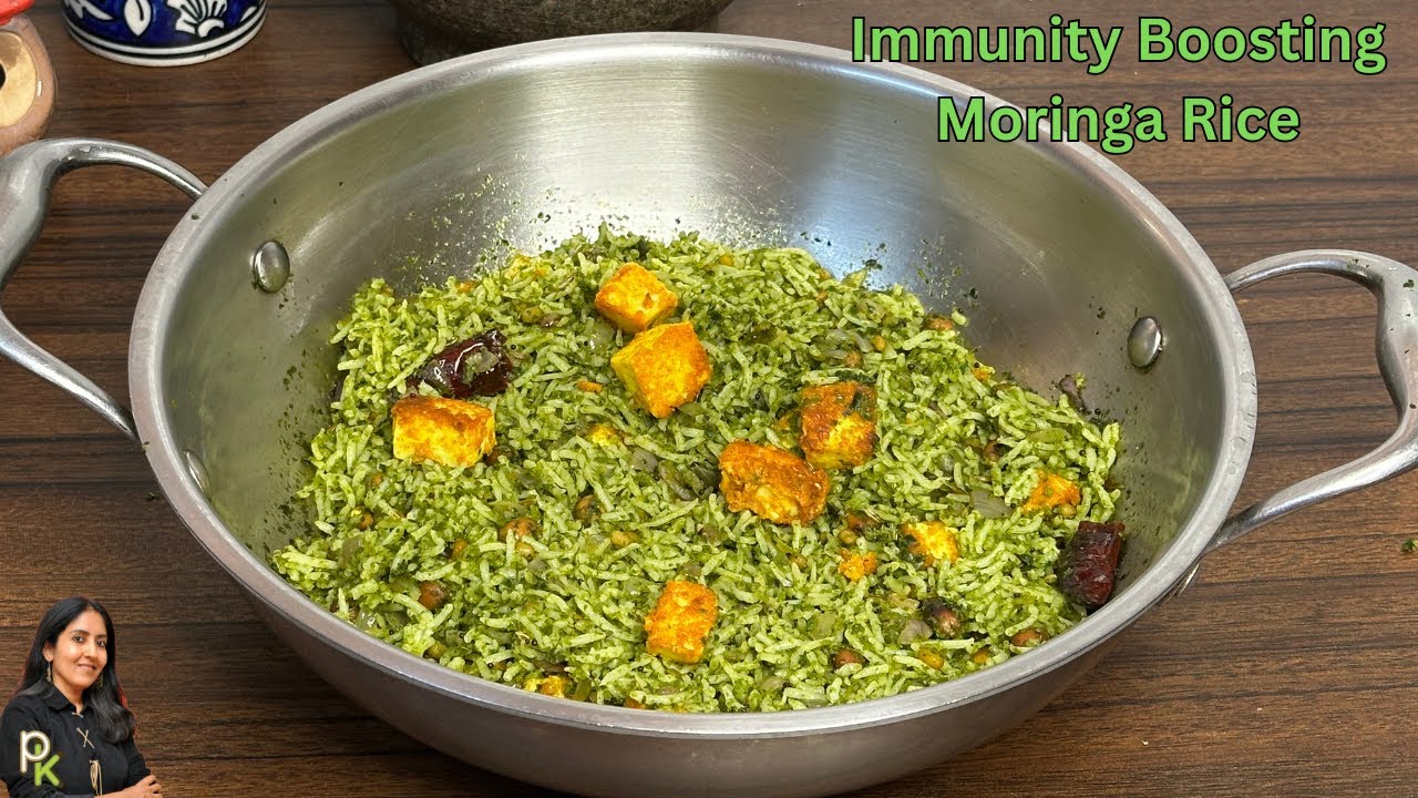 Immunity Boosting Moringa Rice-Drumstick Leaves Rice Recipe