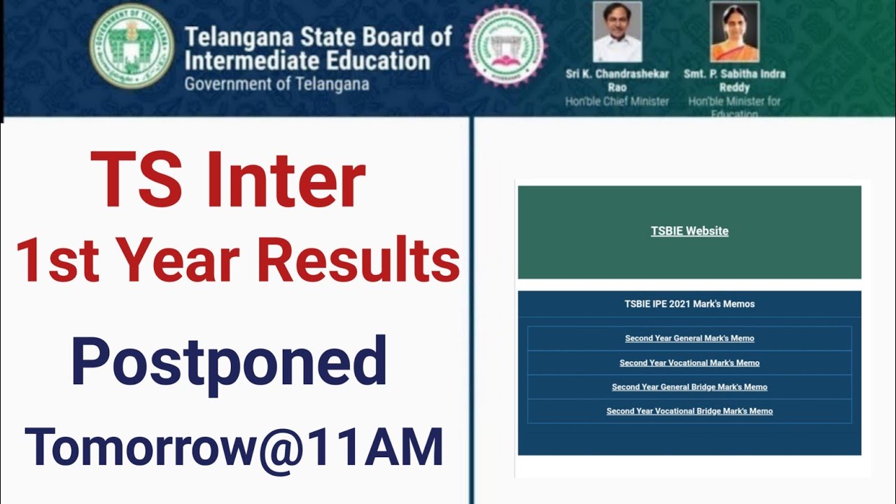 TS inter 1st Year Results 2021 Tomorrow | TS Intermediate First Year Results 2021