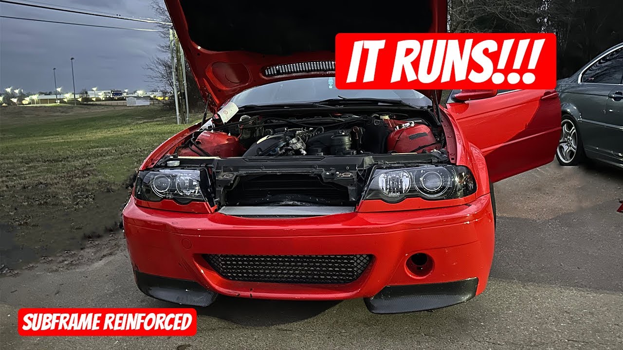 TURBO E46 330ci Build! First Start and Subframe Reinforcement!
