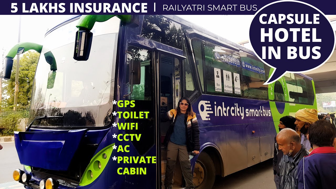 My Private Room In Intrcity Smart Bus | Jammu-Delhi Bus Journey | Onboard Washroom with Wifi & GPS