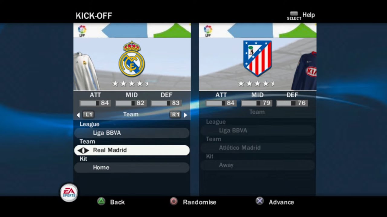 FIFA 09 (PS2) Gameplay - Real Madrid vs Atletico Madrid