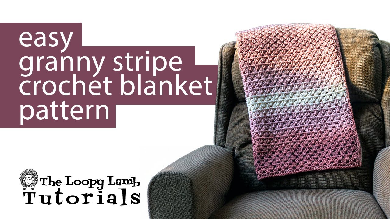 How to Crochet a Granny Stripe Blanket – Easy Beginner Tutorial + Free Pattern