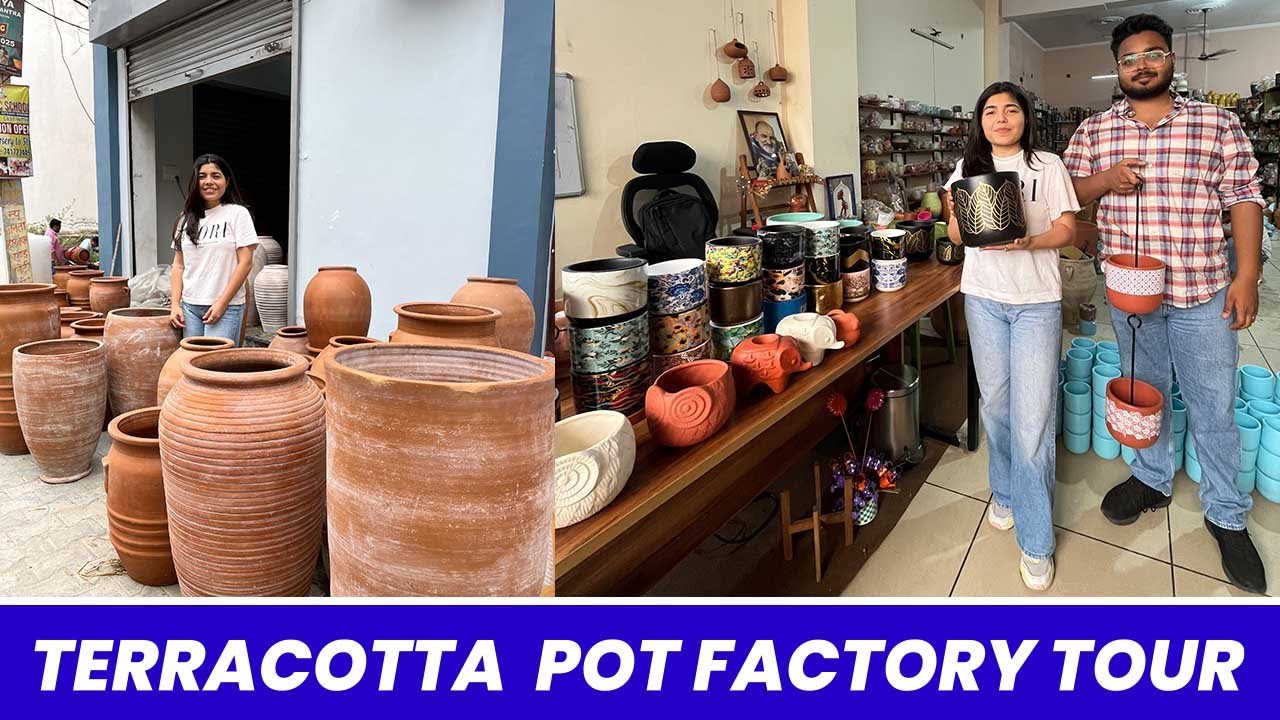 ऐसे बनते है आधुनिक टेराकोटा पॉट 😱👌 Trendy Terracotta Pots Factory Tour 🪴 Buy Online