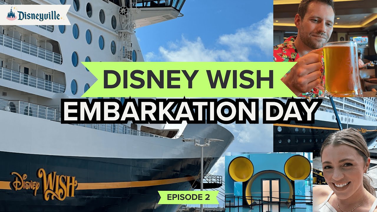 DISNEY WISH CRUISE VLOG | Embarkation + Avenger's Restaurant, Sail Away Party, Oceaneer Club