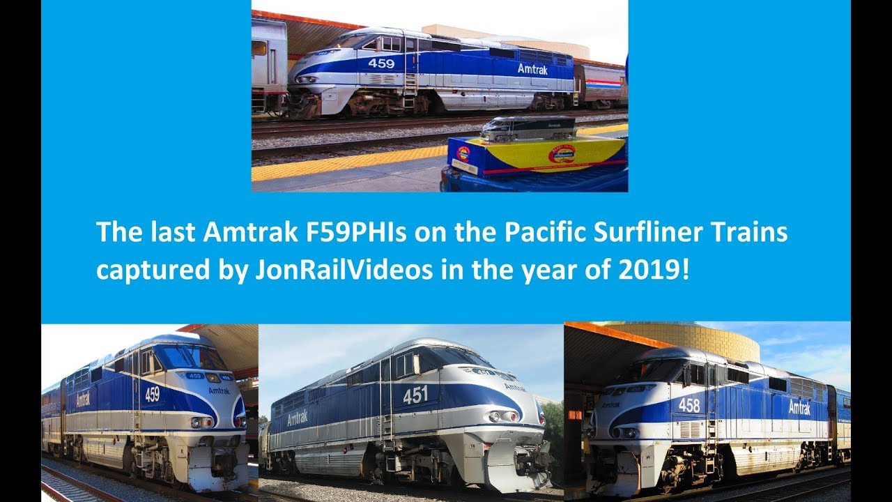 The last Amtrak F59PHIs on the Pacific Surfliners in 2019 captured by JonRailVideos