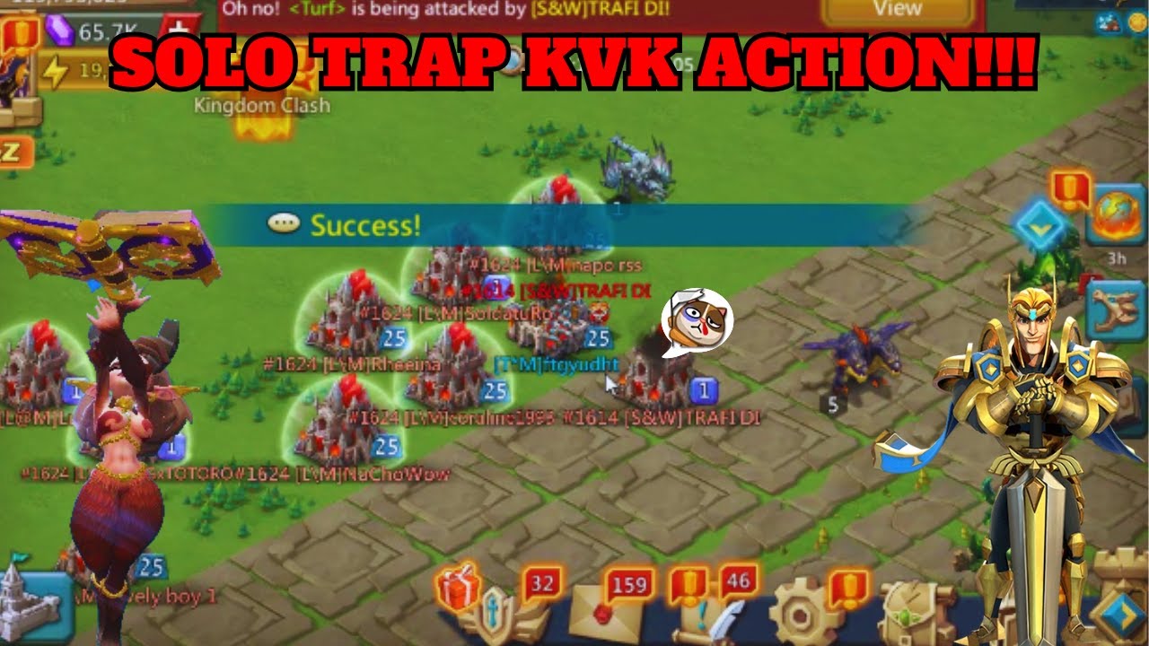 Lordsmobile:-SoloTrap KVK Action!!! (Capping EveryOne)