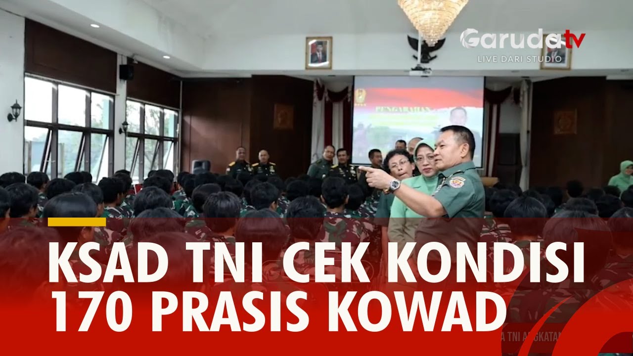 Kasad TNI Cek Kondisi 170 Prajurit Siswa di Pusat Pendidikan Korps Wanita Angkatan Darat