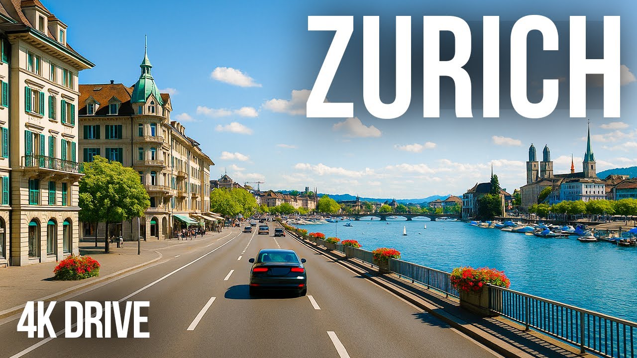 ZURICH, Switzerland 🇨🇭 Streets of Swiss Perfection | 4K Summer Drive Tour