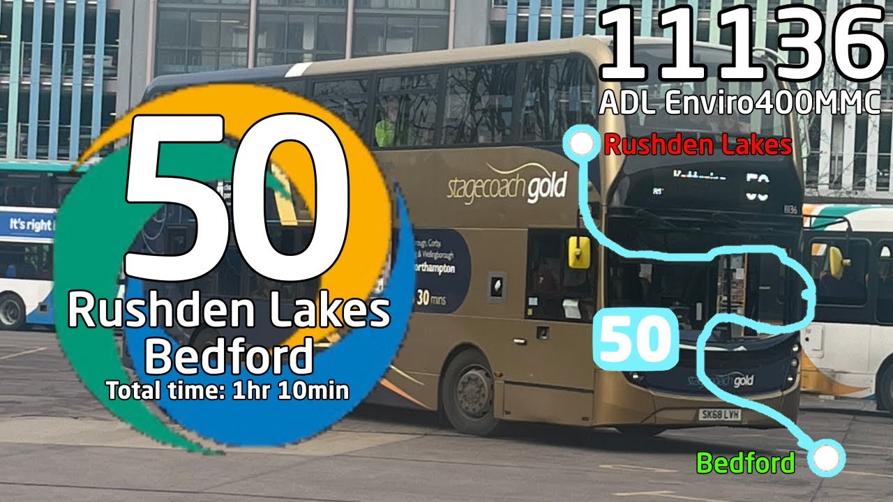 11136 || 50 to Bedford || Starting from Rushden lakes || Enviro400MMC