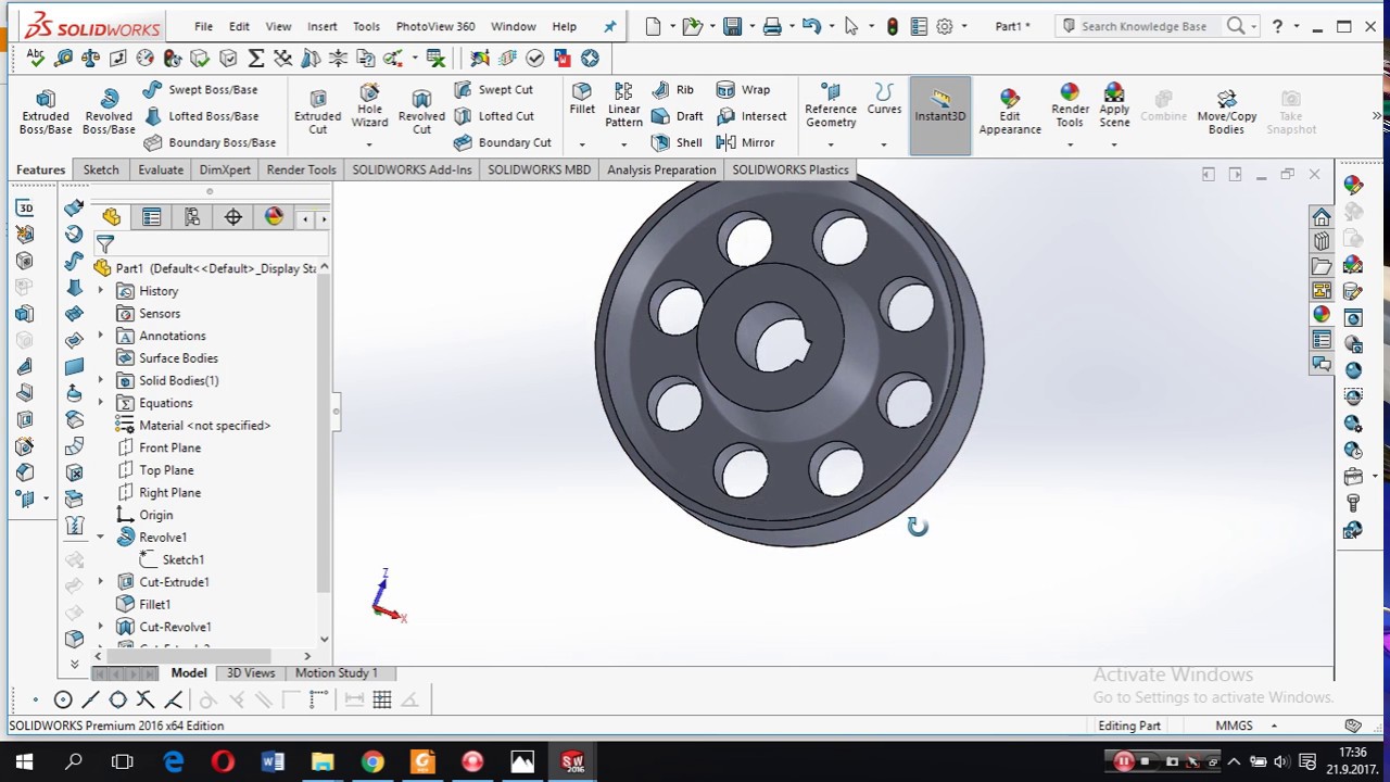 SolidWorks trening coupling/Spojnica