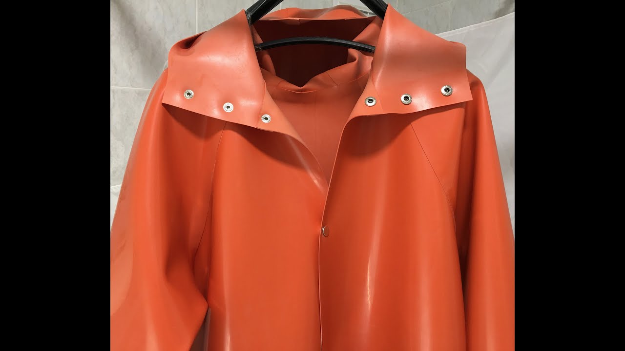 VERY HEAVY RUBBER RAINCOAT GUMMIMANTEL REAL RUBBER ORANGE XL GUMMIJACKE VERY RARE eBay Sept 26 2021