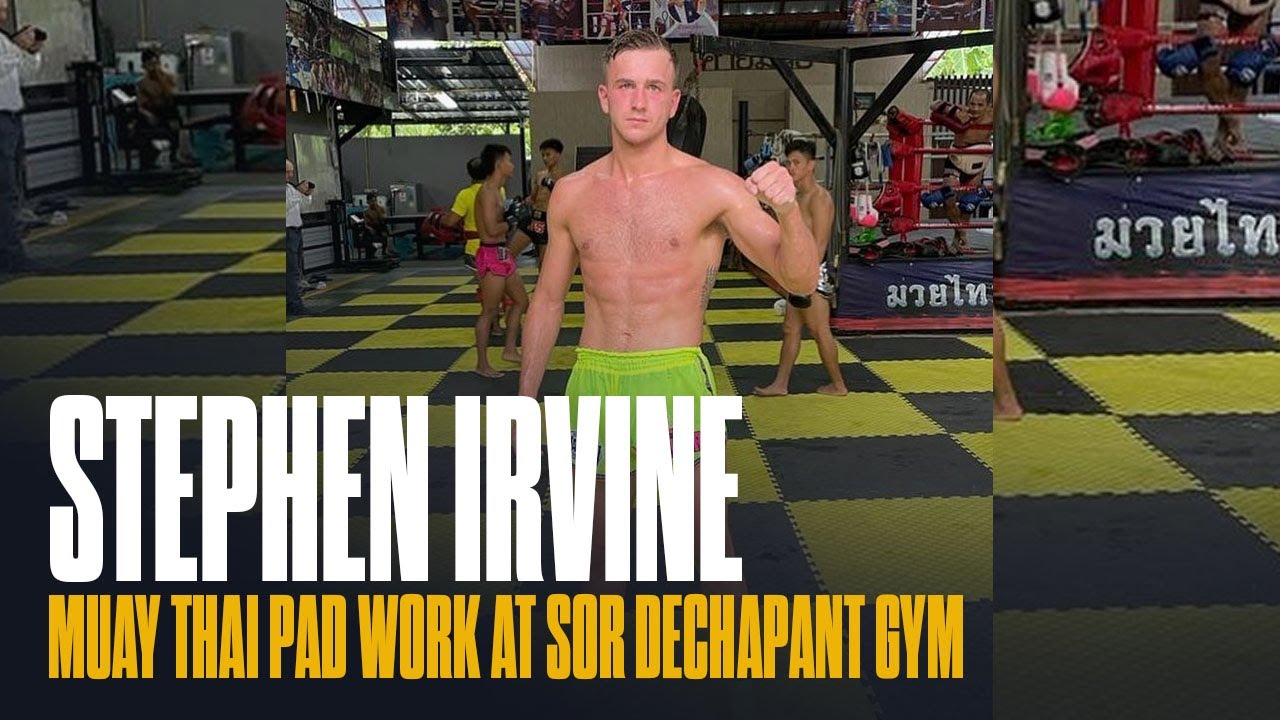 MUAY THAI PAD WORK 🔥 Stephen Irvine Muay Thai Training at Sor Dechapant Gym