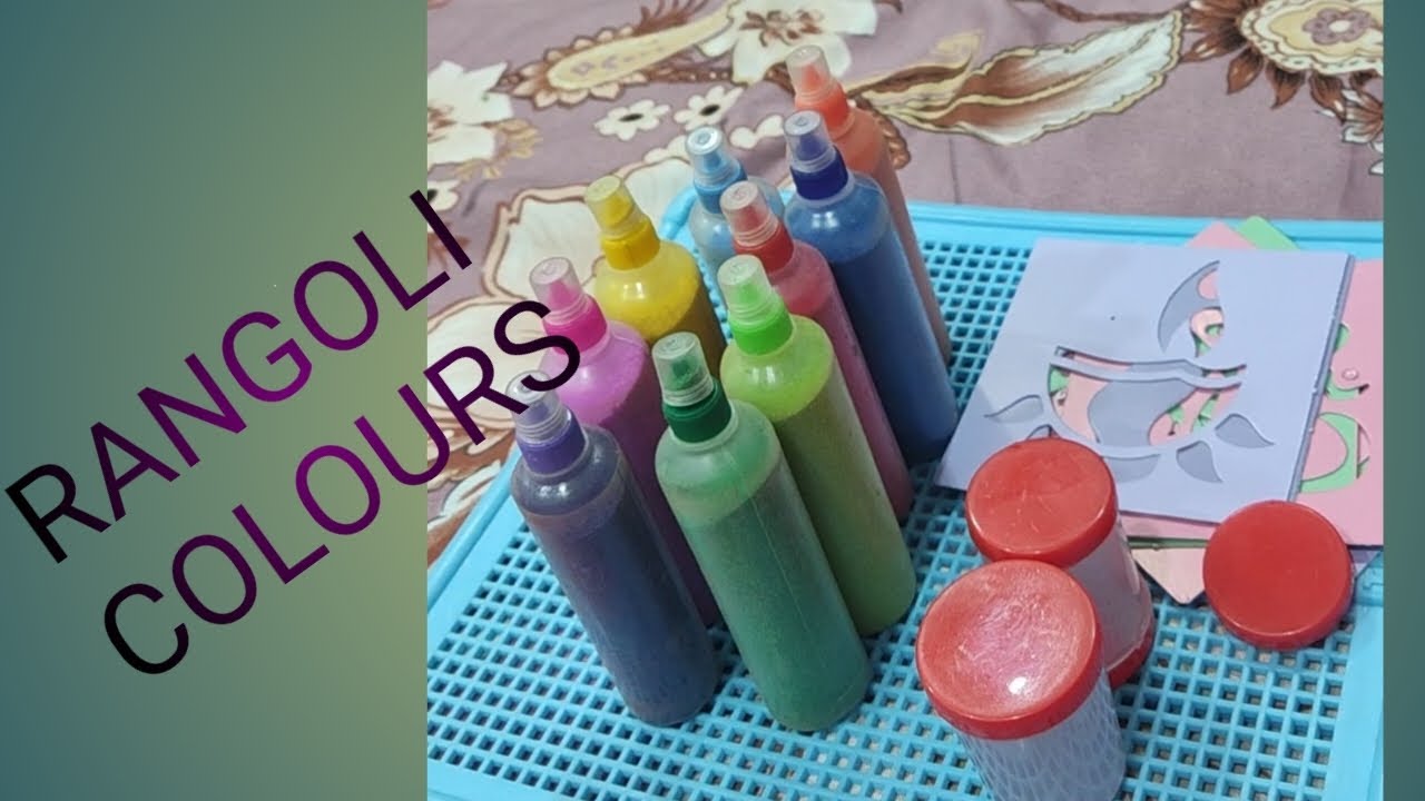 Bought Rangoli Color & Stencils from AMAZON/ Rangoli Stencils/Rangoli Tools 