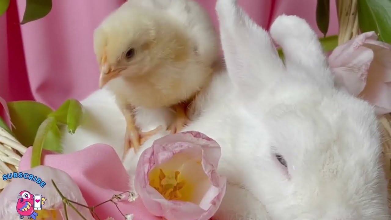 Chicks Playing With Rabbit full HD video 2022 || Chicks Video || #FunnConnection