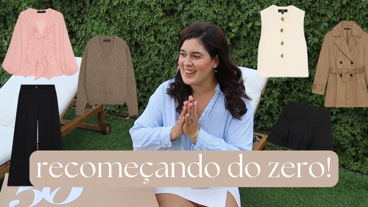 Joguei quase tudo fora e recomecei meu armário minimalista do ZERO!