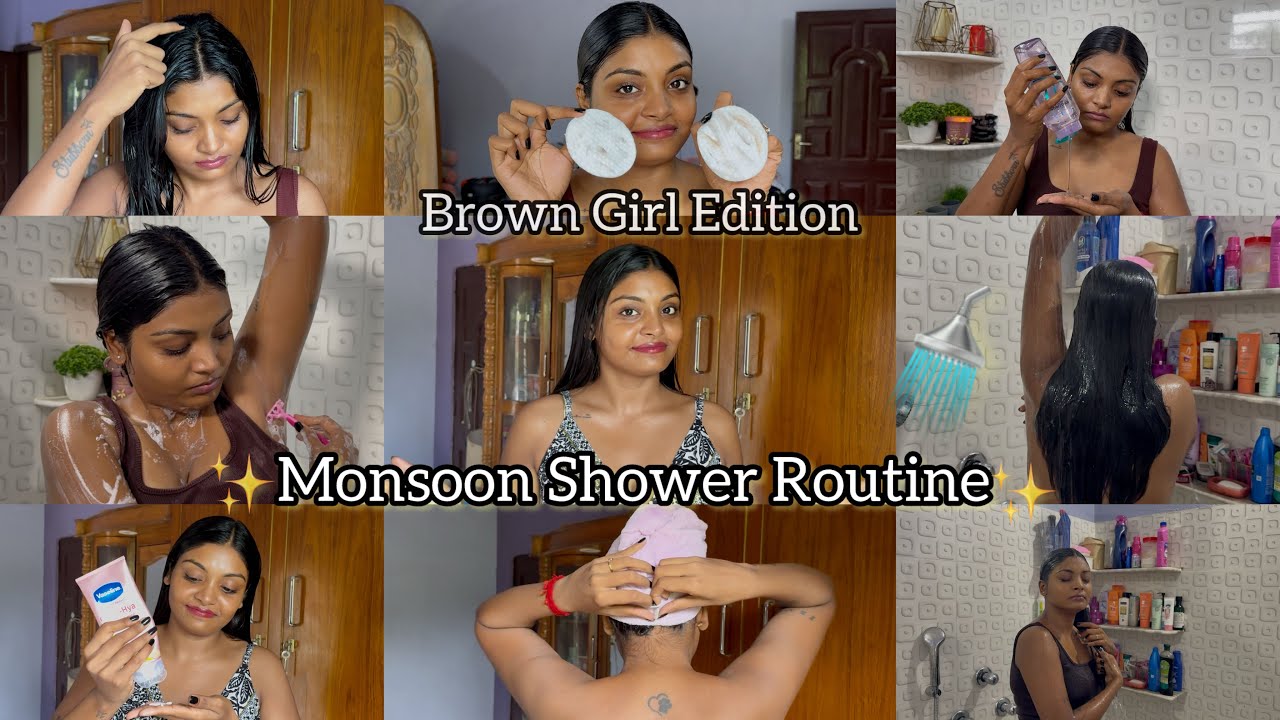 Monsoon Shower Routine🚿- Under Budget 💸|| Bright Underarms,Glowy Skin,Clean Face,Shiny Hair 💕