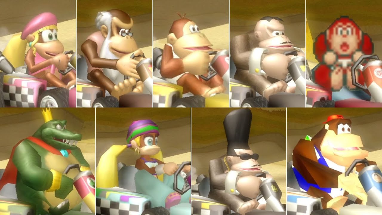 If 9 More Donkey Kong Characters Were In Mario Kart Wii