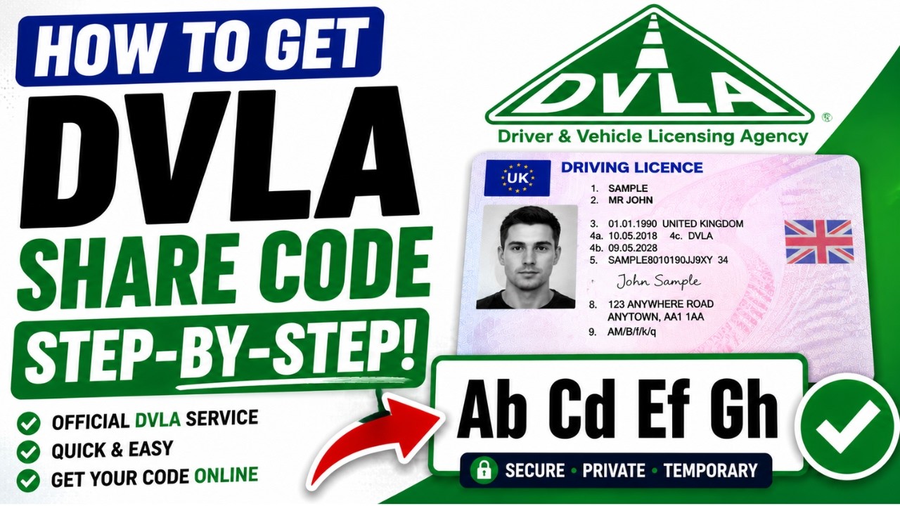 How to Get DVLA Share Code | How to Get Check Code From DVLA Driving Licence