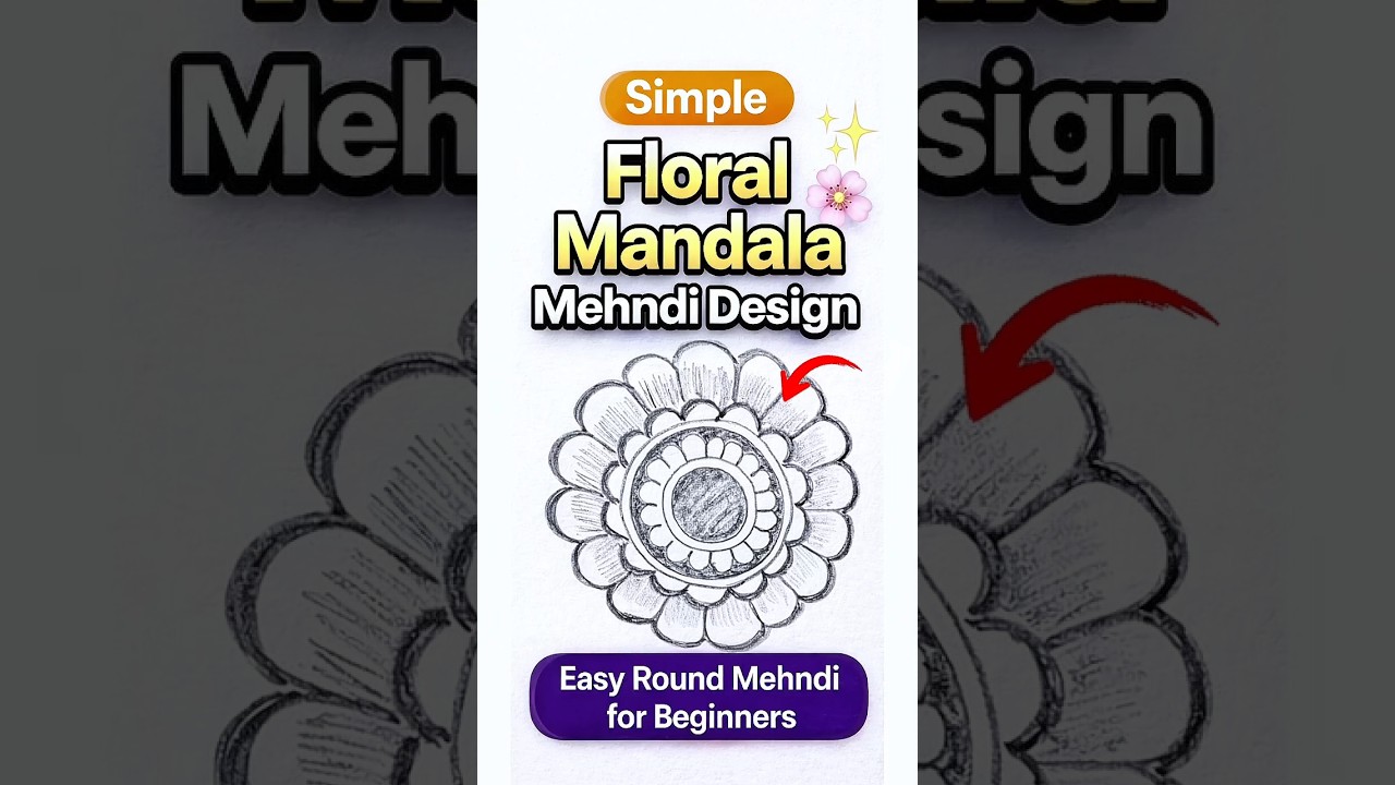Easy Flower Mandala Mehndi 🌸 | Simple & Beautiful Design 