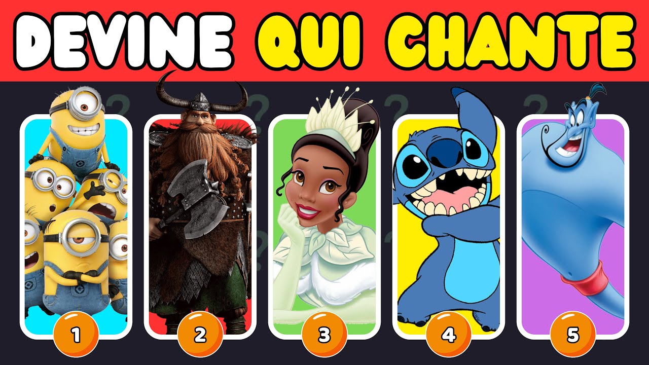 Devine qui CHANTE…! 🎶🎤 | BLIND TEST Films d’Animations | Les Minions, Dragons, Tania, Stitch, Génie