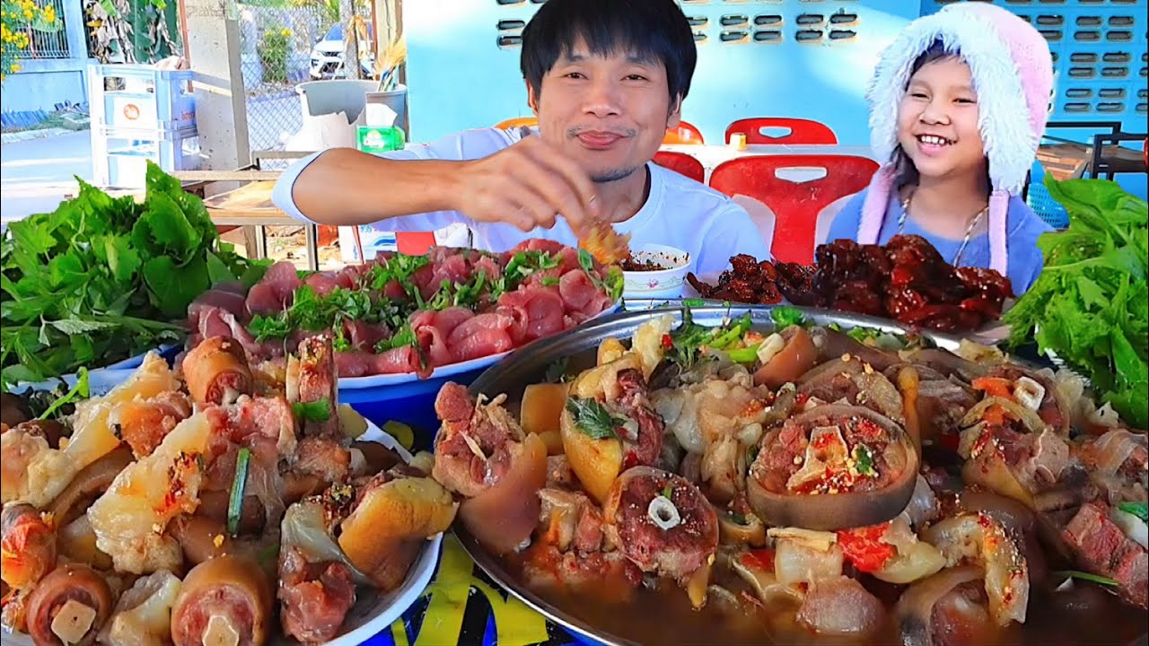 จุ๊เนื้อซุปหางวัวจิ้มแจ่วแกล้มผักสดแซ่บคักอีหลีครับพี่น้อง ASMR MUKBANG EATING SHOW#โก้อีสานพาแดก 