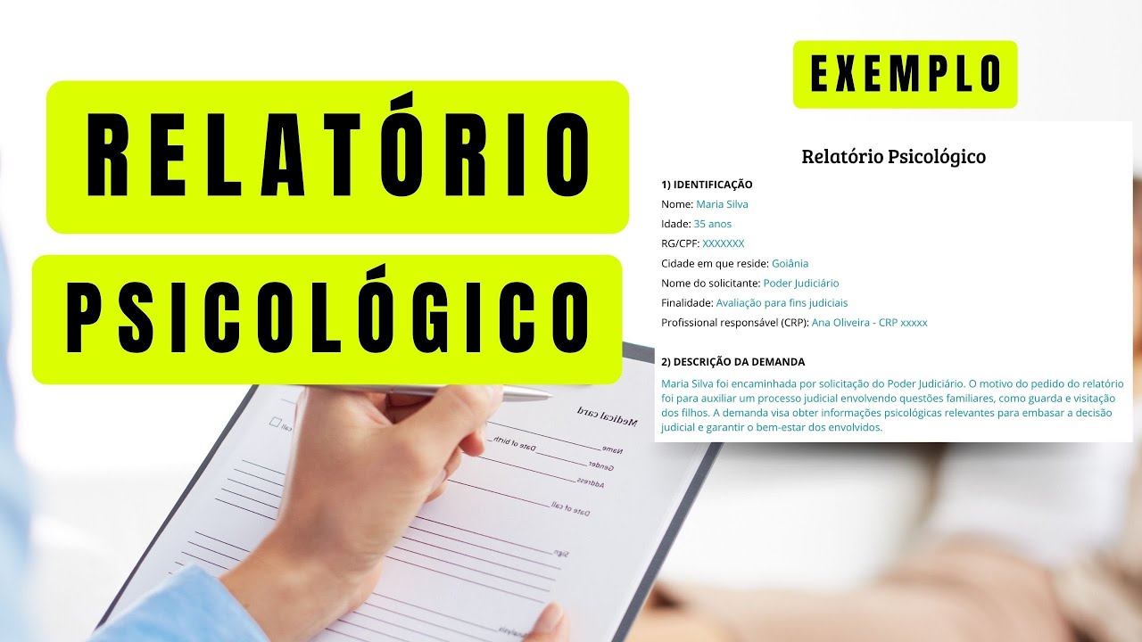 Como fazer um RELATÓRIO PSICOLOGICO?