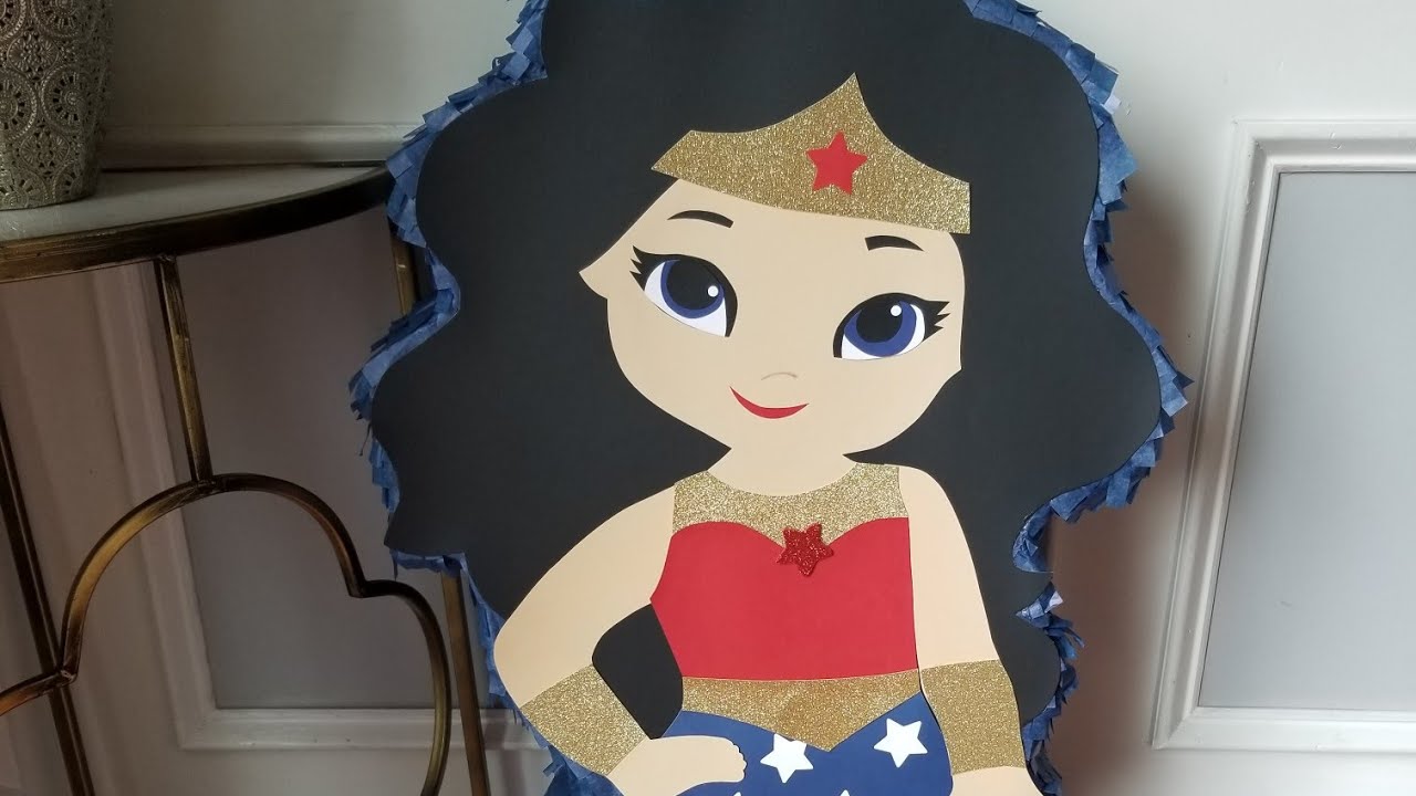 Como hacer una piñata de wonder women(mujer maravilla)