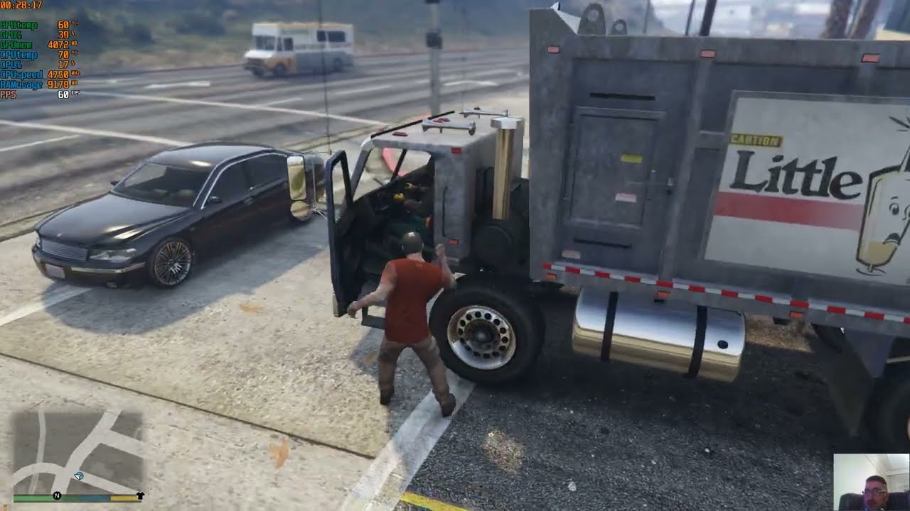 Grand Theft Auto V 49 Çöp kamyonu görevi Trevor banka arabası soygunu için çöp kamyonu çalıyor tr al