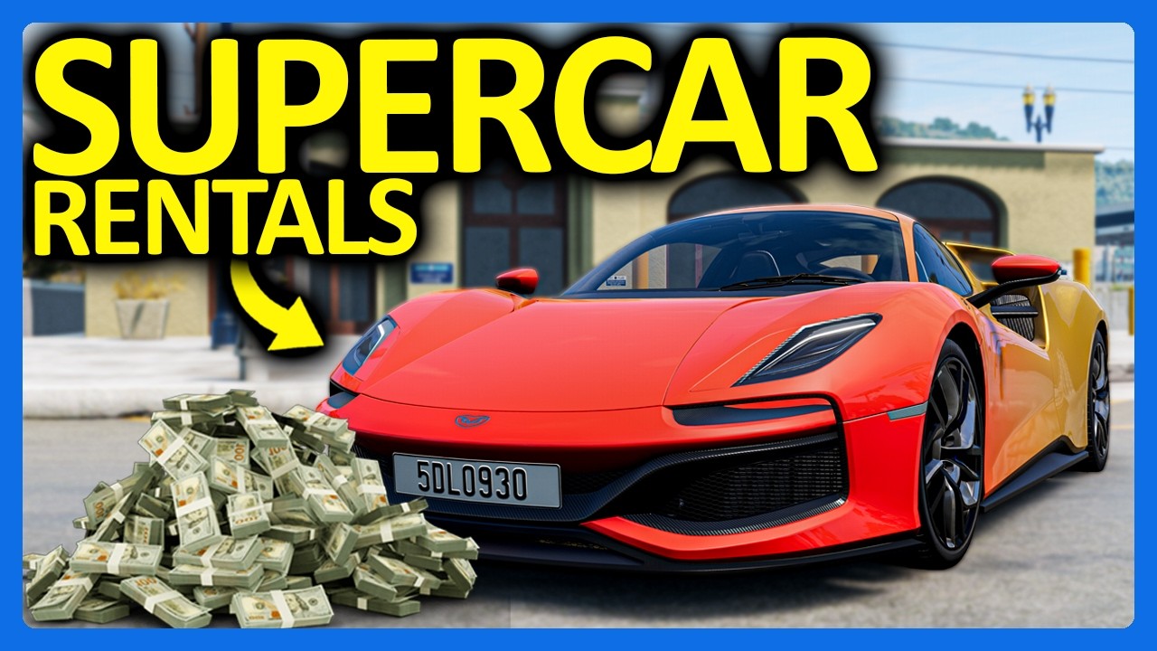 I Started a Supercar Rental Company!! (BeamNG Broke to Billionaire)