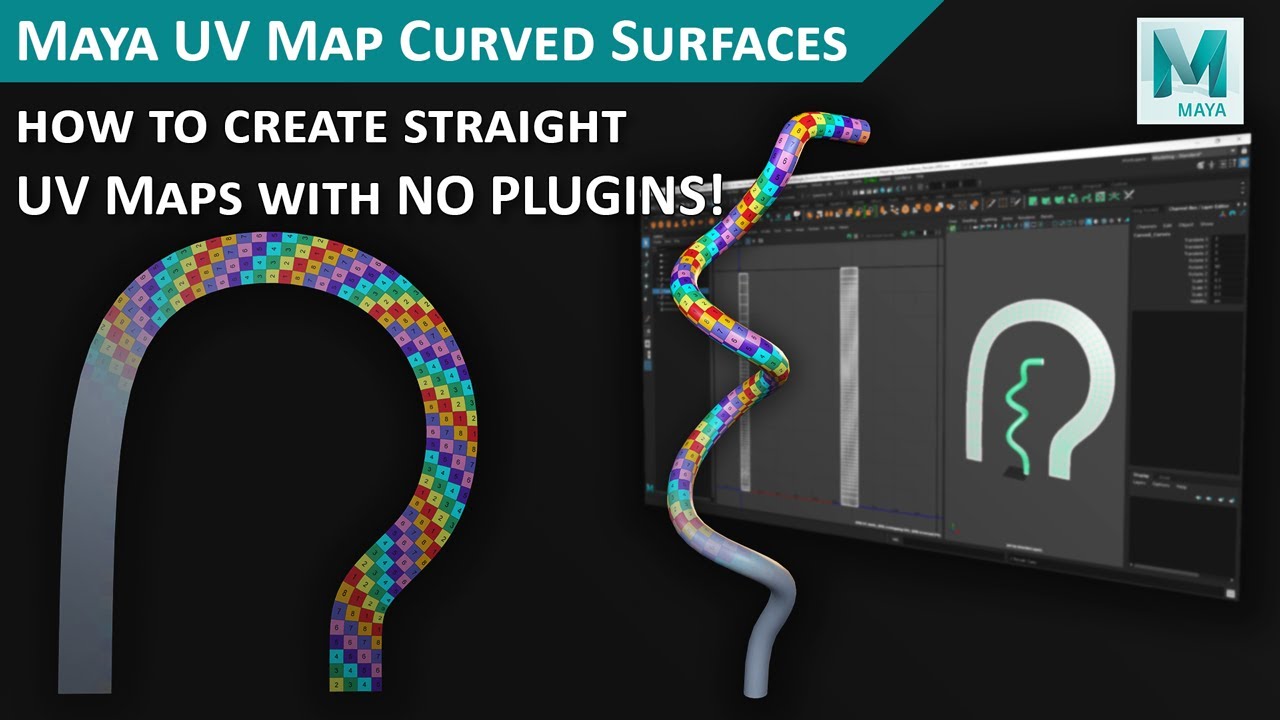 Maya UV Mapping: How to Unwrap Curved Surfaces